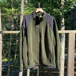 Hunter Green Polar Fleece Coat Full Zip Up XL/ TALL